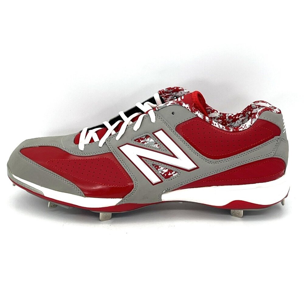 New Balance NB Baseball Cleats Men’s US Size 15 Abzorb 40/40 MB4040RG Red Gray - Picture 6 of 14